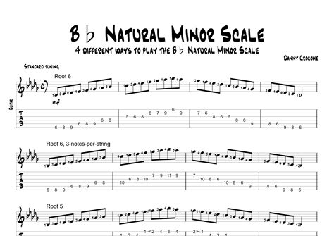 Bb Natural Minor Scale 4 Different Ways To Play The Bb Natural Minor
