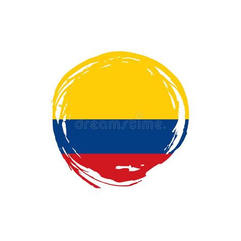 Bandera De Colombia Ejemplo Del Vector Ilustración Del Vector