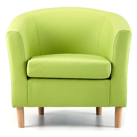 Leather is an option that many people discount with animals. Nicola Faux Leather Tub Chair, Lime | Leather tub chairs ...