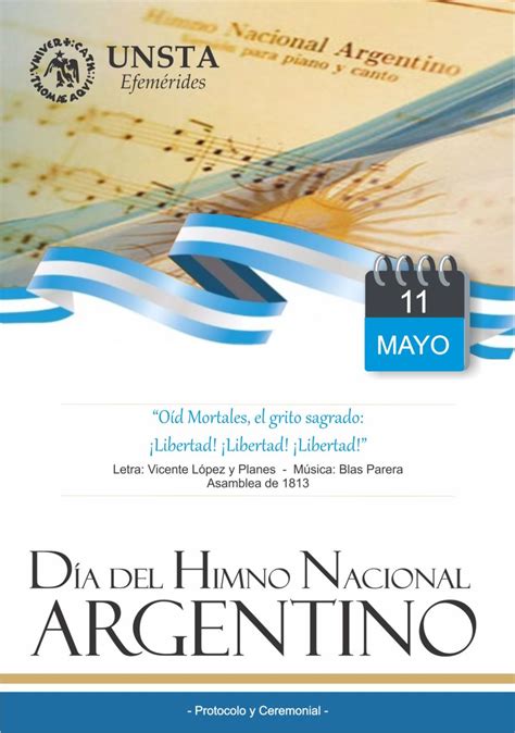 Día Del Himno Nacional Argentino Universidad Del Norte Santo Tomás De