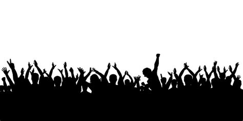 Silhouette Crowd Cheering Stock Illustration Download Image Now Istock