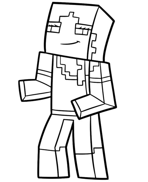 Minecraft Alex Coloring Pages Coloring Home
