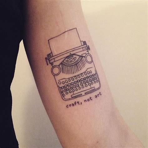 Inspiring Tattoos For Prolific Writers Writing Tattoos Typewriter