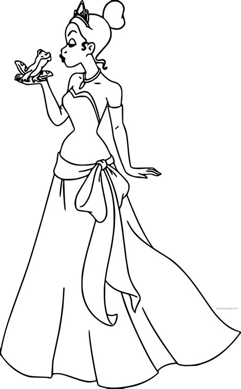 Princess And The Frog Colouring Pages Free Printable Templates