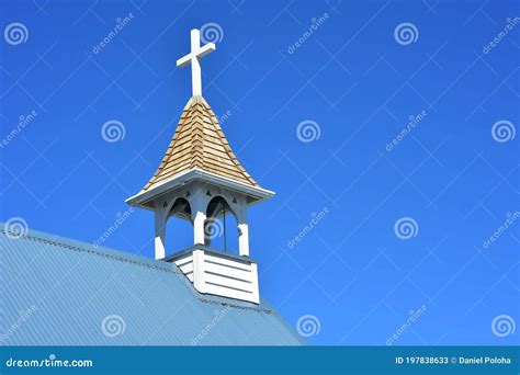 Tiny Wooden Belfry Of Small Village Church Stock Image Image Of