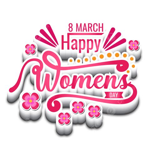 happy womens day typography with 8 march illustration vector 8 march happy womens day womens