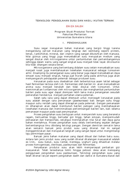 PDF Pengolahan Susu Sapi DOKUMEN TIPS