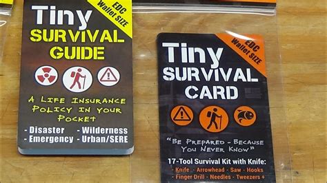 Tiny Survival Card And Guide Youtube