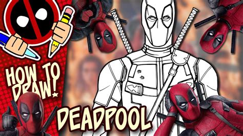 How To Draw Deadpool Deadpool 2016 Movie Easy Step By Step