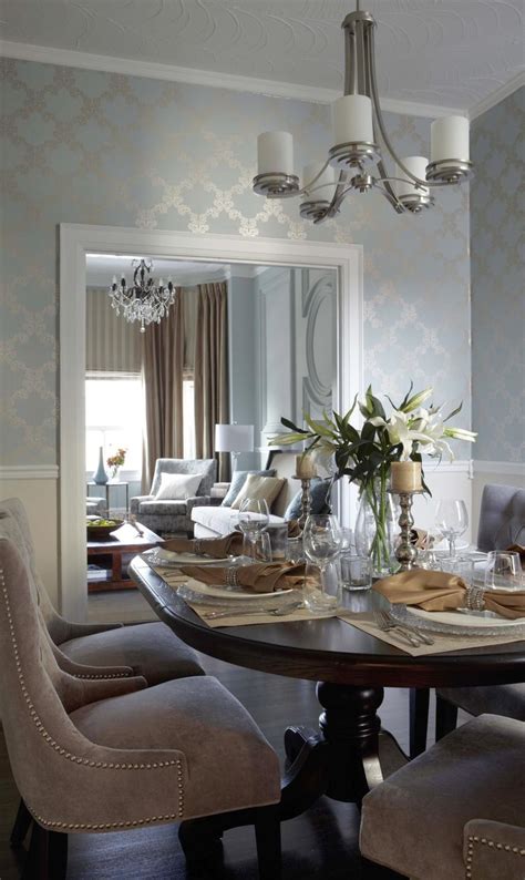 Chic Dining Room Wallpaper Dearhealthierme