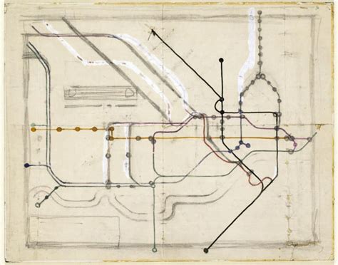 Original Harry Becks Sketch Of The London Tube Map 1931 33 Harry
