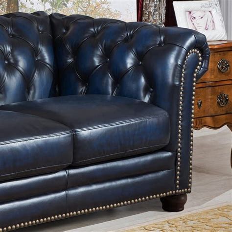Real Leather Sofas Blue Leather Sofa Leather Sofa And Loveseat