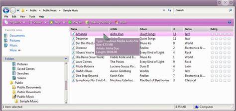 Windows Vista Tip From Mrs Wizard Music Folder View