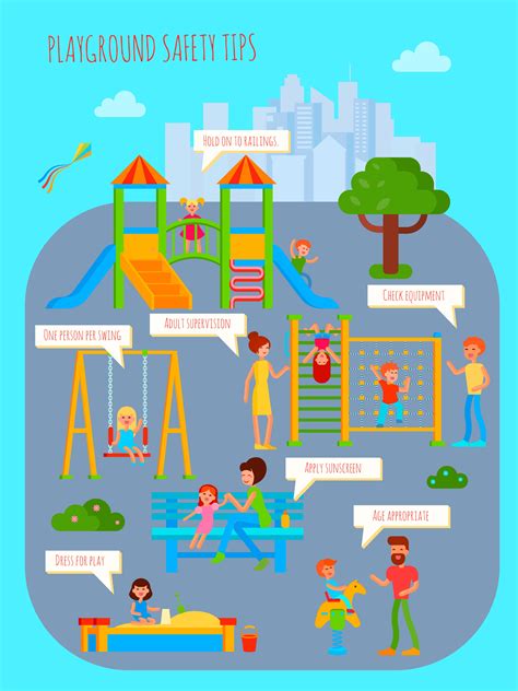 Playground Safety Tips Poster 482362 Vector Art At Vecteezy