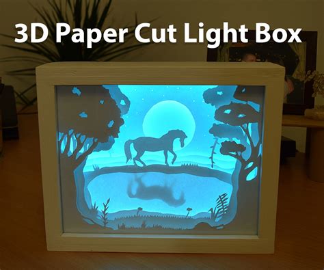 How to Create a 3D Paper Cut Light Box | DIY Project : 12 Steps (with