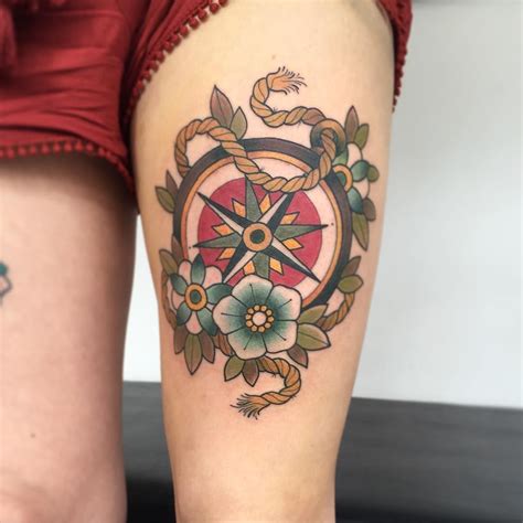 Instagram Photo By Fraser Peek Tattoo • May 20 2016 At 3 55pm Utc Traditional Compass Tattoo