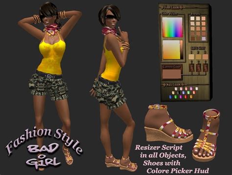 Second Life Marketplace Bad Girl Summertime Complete Outfit