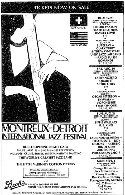 The poster for this upcoming edition has been unveiled. The poster and line-up from the first Montreux-Detroit ...