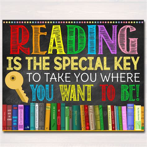 Reading Is A Key That Takes You Where Want To Be Tidylady Printables