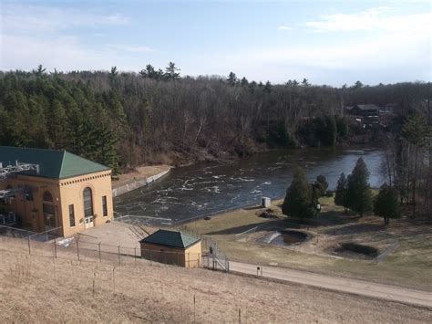 Crotonhardy Dam On The Muskegeon River In Michigan Late Spring