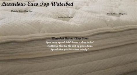 King Softsided Waterbed With Euro Top Water Mattress Dual Heaters And Bladders Ebay