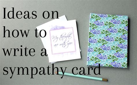 What To Write In A Sympathy Card