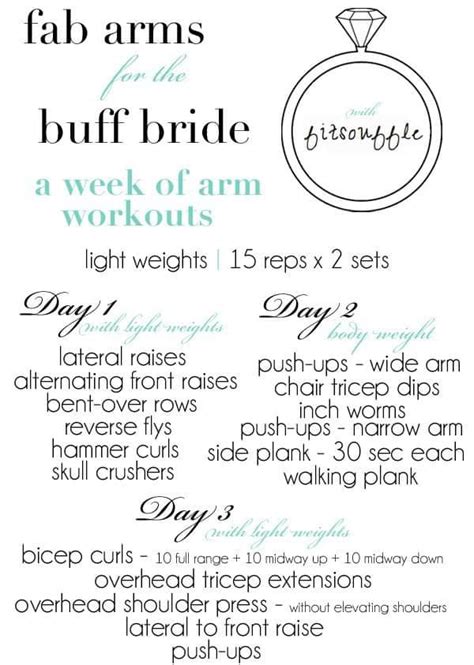 Fab Arms For The Buff Bride Wedding Workout Wedding Workout Plan Wedding Dress Workout