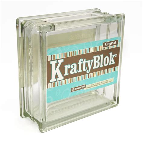 Kraftyblok 7-1/2 Clear Glass | Glass block crafts, Glass blocks ...