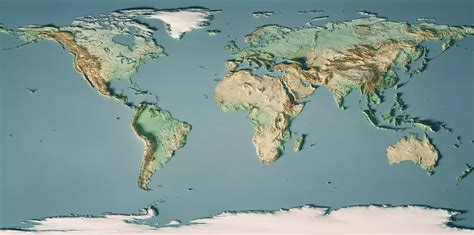Elevation Map Of The World World Map