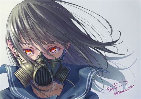 Cute Anime Girl With Face Mask Wordblog