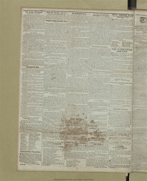 Maryland State Archives Dorchester County Historical Society Newspaper