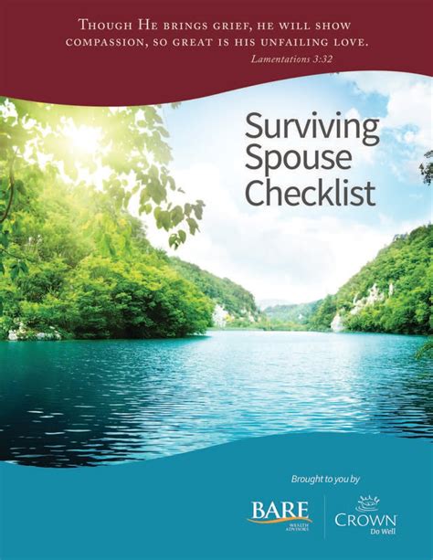 Surviving Spouse Checklist Download