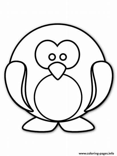 Penguin Coloring Round Pages Printable 2769 Info