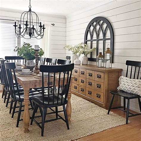 32 Popular Farmhouse Dining Room Design Ideas - Home Bestiest