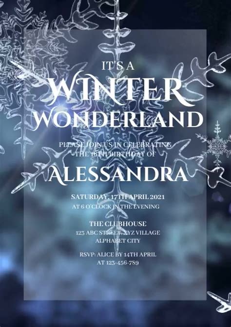 Copy Of Winter Wonderland Invitation Postermywall