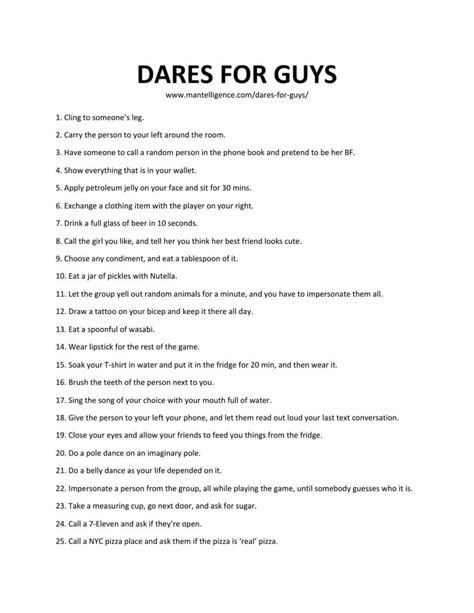 61 Best Dares For Guys This Is The Only List You Ll Need In 2021
