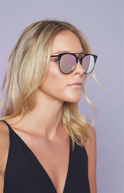 Quay X Chrisspy Gemini Sunglasses Black Quay Eyewear Mirrored Sunglasses Women Sunglasses