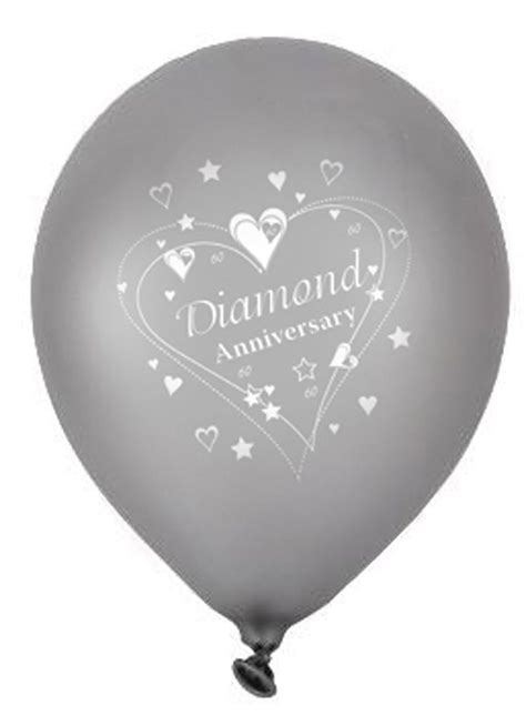 5 X Diamond Wedding Anniversary 60th Wedding Anniversary Balloons Fr