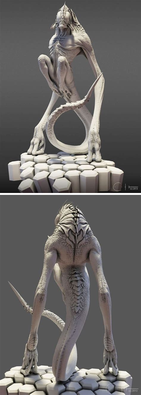 Sculpture Artstation Shrieker Clay Renders Ben Erdt Creature