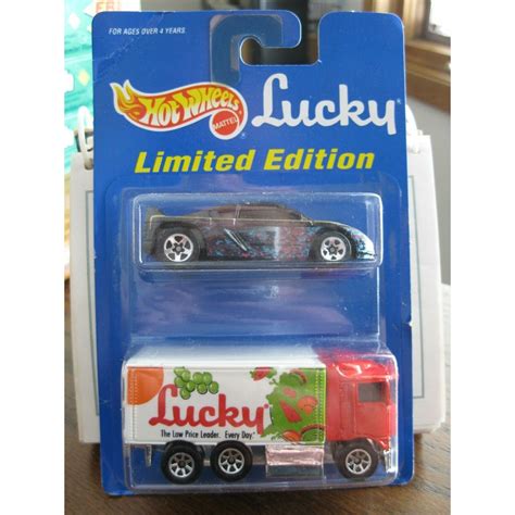 Hot Wheels Lucky Hiway Hauler Red With Zender Fact LIMITED EDITION