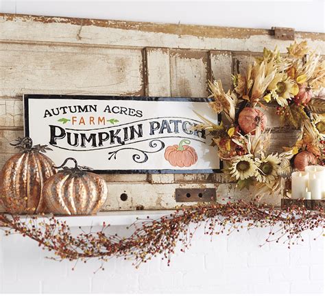 Pumpkin Patch Sign Autumn Acres Farm Fall Wall Decor