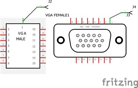 Db15 Vga Part Male And Female Parts Submit Fritzing Forum