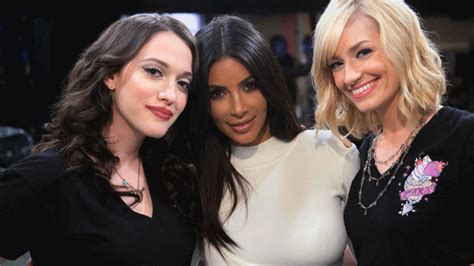Heres A Behind The Scenes Look At Kim Kardashian On 2 Broke Girls