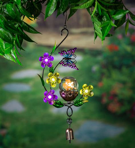 Solar Butterfly Hanging Garden Decor Wind And Weather