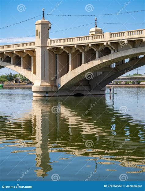 Tempe Town Lake Bridges In Tempe Arizona America Usa Stock Image
