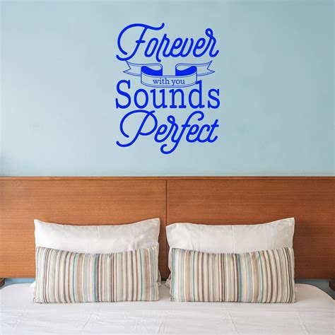 Vwaq Forever With You Sounds Perfect Wall Decal Love Quotes Decor