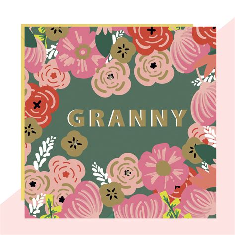 Floral Granny Card By Lottie Simpson