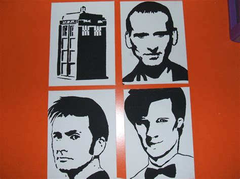 This N That Doctor Who Stencil Art Canvas Stencil Art Canvas