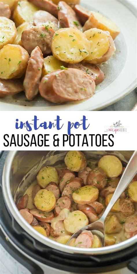 Instant pot chicken and rice. This creamy Sausage and Potatoes is a healthy meal (made ...
