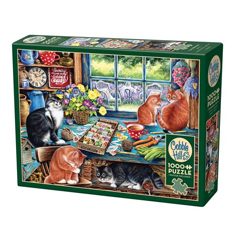 Cobble Hill 1000 Piece Puzzle Cats Retreat Reference Poster Included